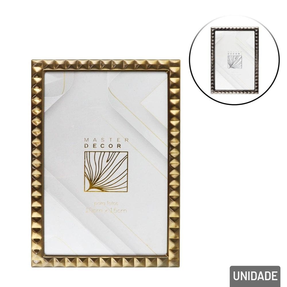 Porta Retrato de Ferro 10x15 Moldura Escovada - Tudo em Caixa