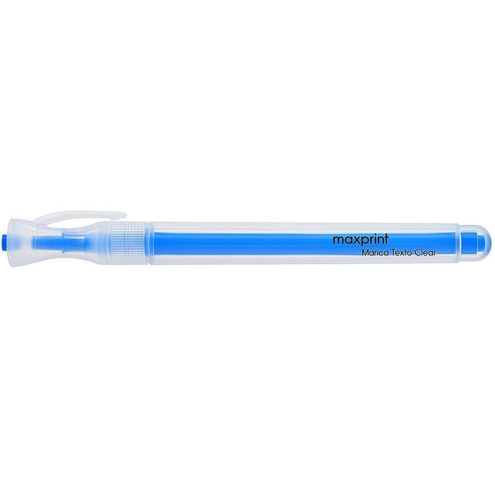 Caneta Marca Texto Maxprint Clear Azul Unidade