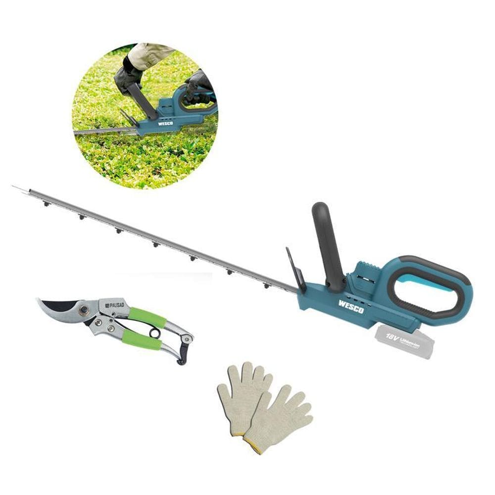 Aparador Cerca Viva 18V Wesco Ws8254.9 Sem Bateria + Tesoura