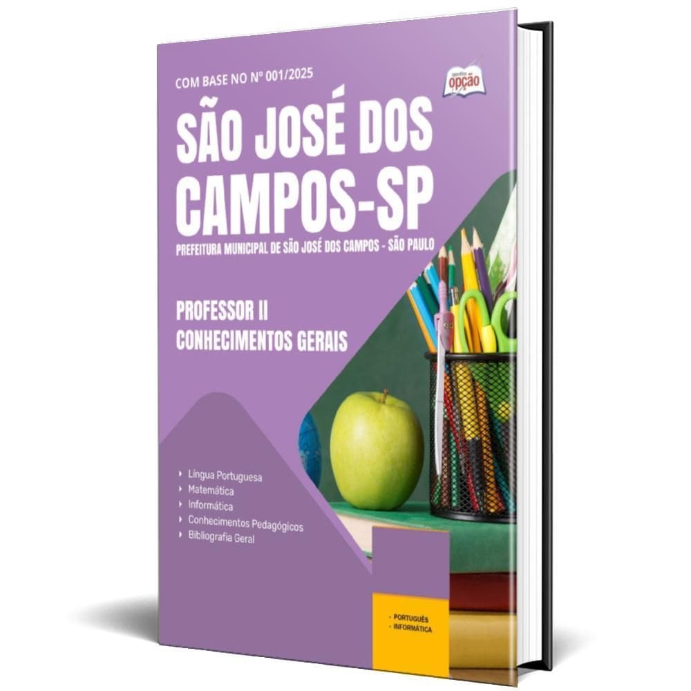 Apostila Prefeitura São José Dos Campos Sp 2025 Professor Ii