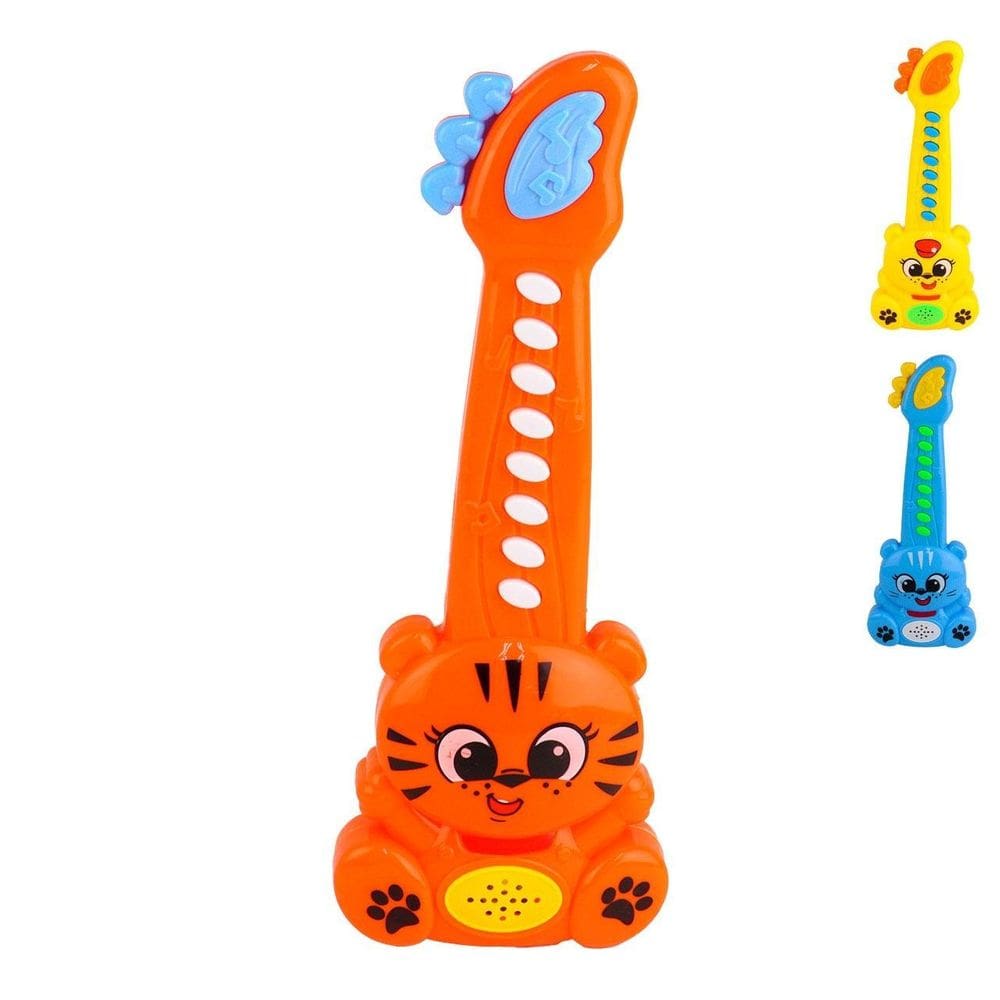 Guitarra Musical Infantil Gatinhos Color - Tudo em Caixa