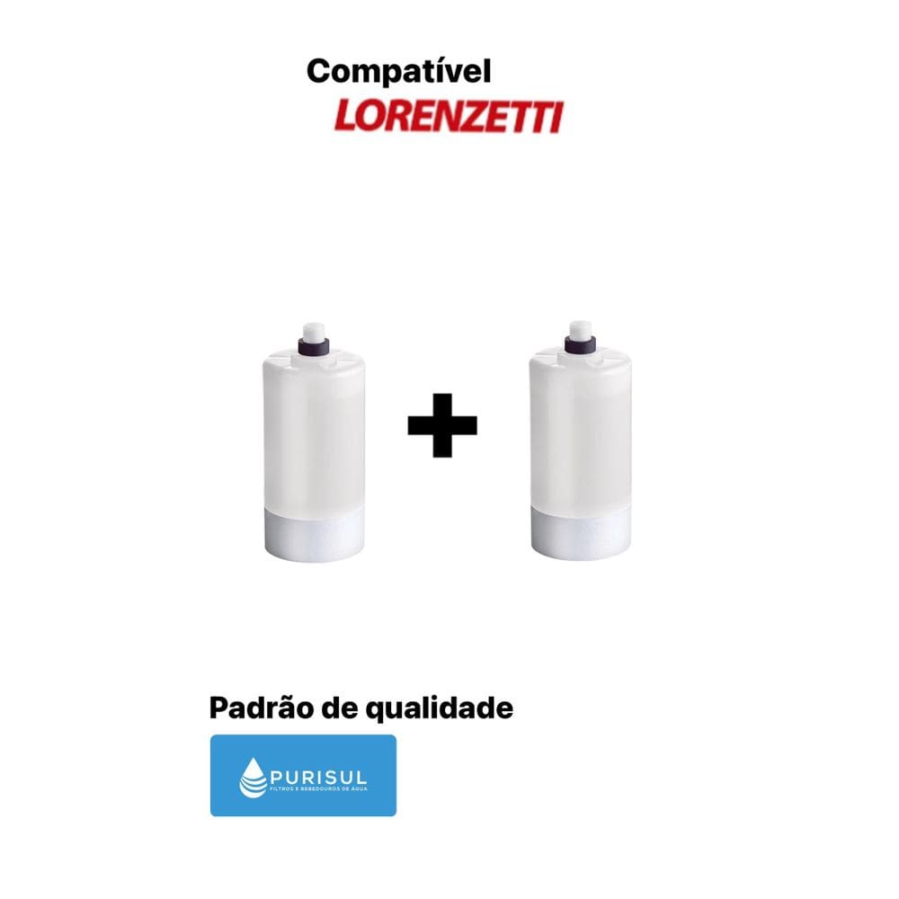 Kit Com 2 Refil Vela Filtro Lorenzetti Acquabella / Vitalle