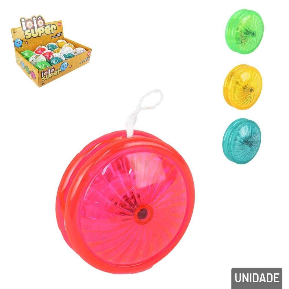 Ioiô de Plástico 6cm LUZ LED Color - Tudo em Caixa