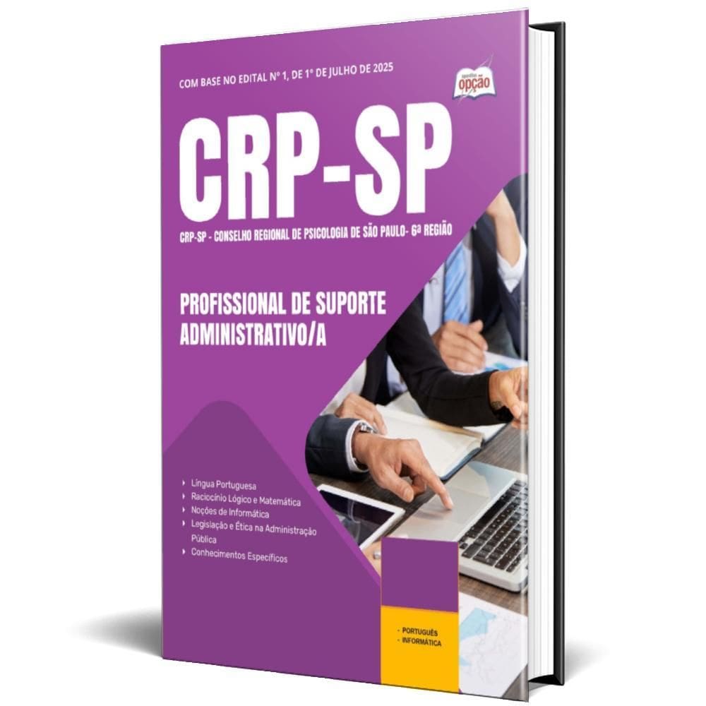 Apostila Crp Sp 2025 - Profissional Suporte Administrativo/A