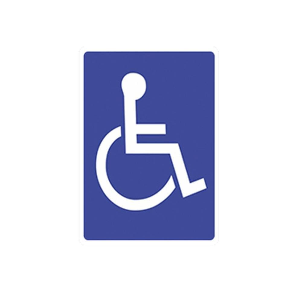 Placa Banheiro Cadeirantes 15x20cm PVC Azul P-29