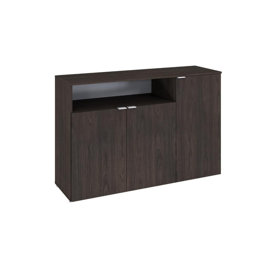 Armário Aparador Com 03 Portas E Nicho 89,5x135x42cm Wlap135 Terracota - Branco