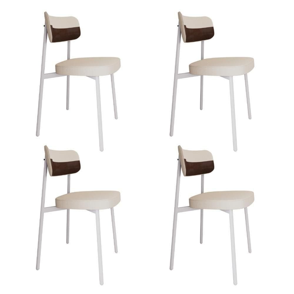 Cadeira Alloa Fixa C/4 Pés 50 X 44,7 X 83,8 Cm C/4 Un. Corriente Palha/courino Whisky Corriente Palha/courino Whisky