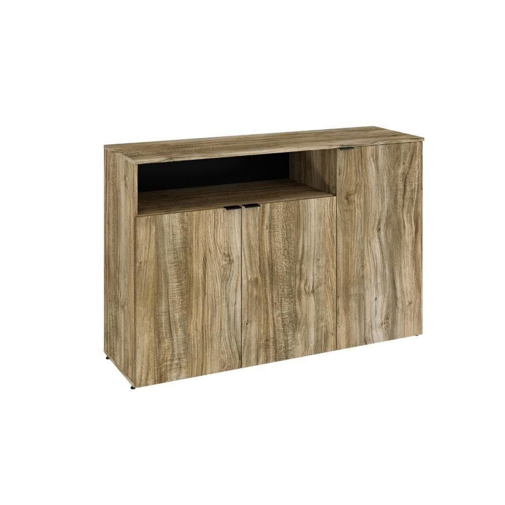 Armário Aparador Com 03 Portas E Nicho 89,5x135x42cm Wlap135 Carvalho - Preto