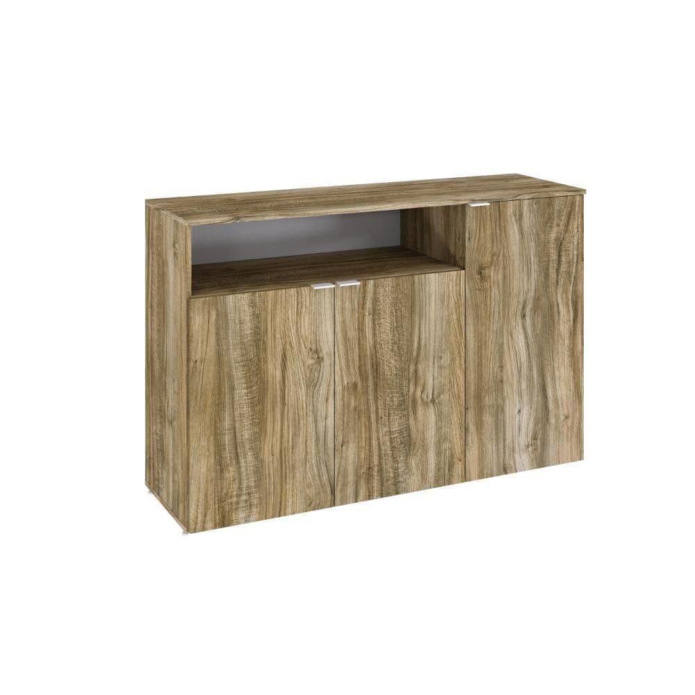 Armário Aparador Com 03 Portas E Nicho 89,5x135x42cm Wlap135 Carvalho - Branco