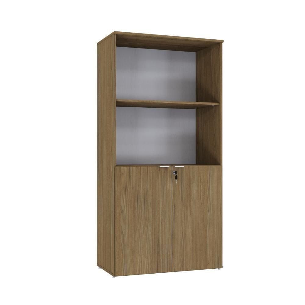 Armário Alto Estante Com 02 Portas 161,5x80x42cm Wlae80 Vermont Oak - Branco