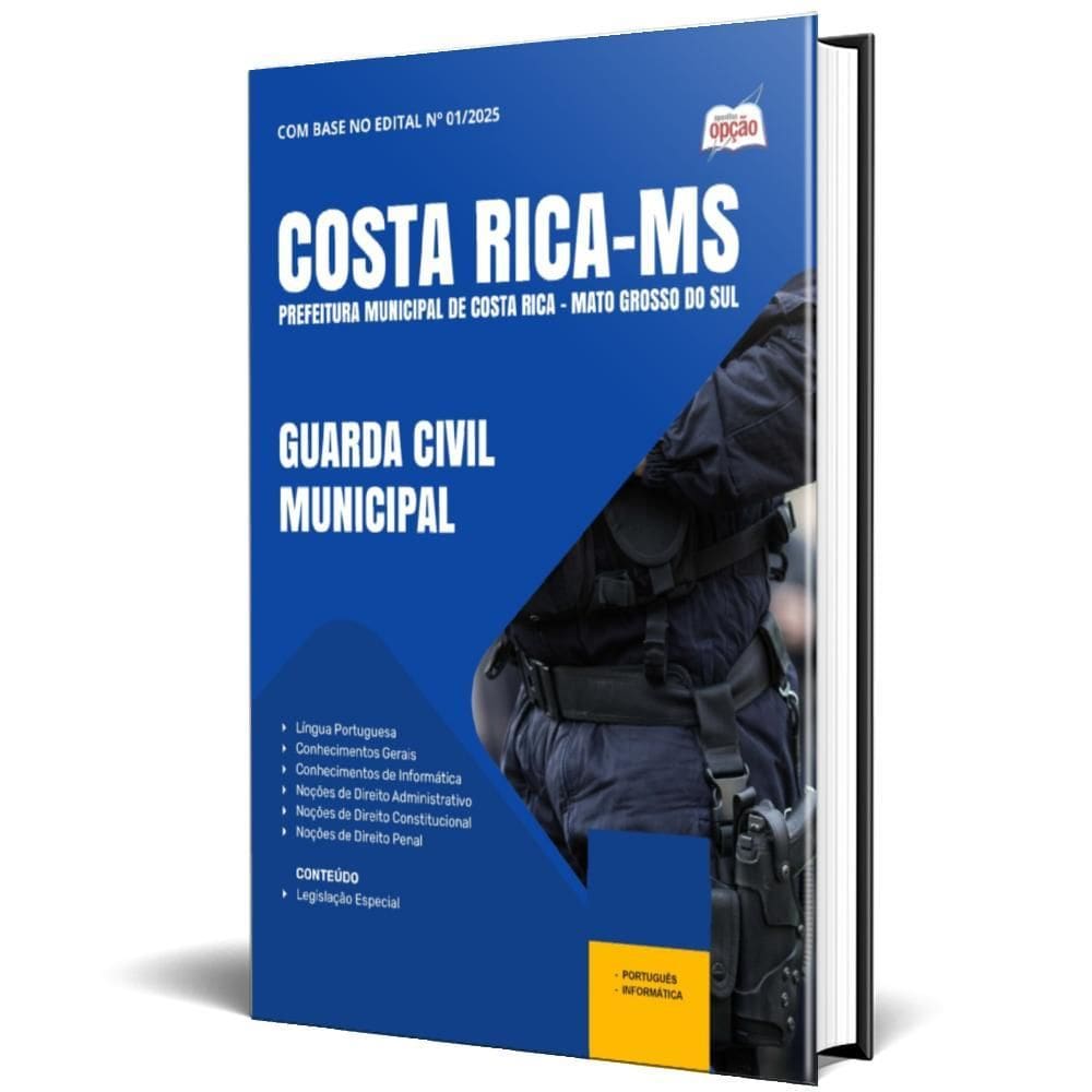 Apostila Prefeitura Costa Rica Ms 2025 Guarda Civil