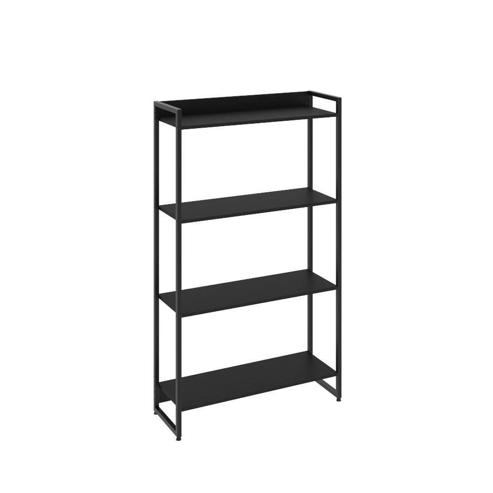 Estante Dynamica 80x30x146cm C/04 Prateleiras Preto ônix / Preto ônix /