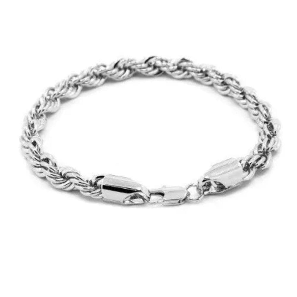 Kit Conjunto Cordão Baiano E Pulseira Aço Inox Cirúrgico