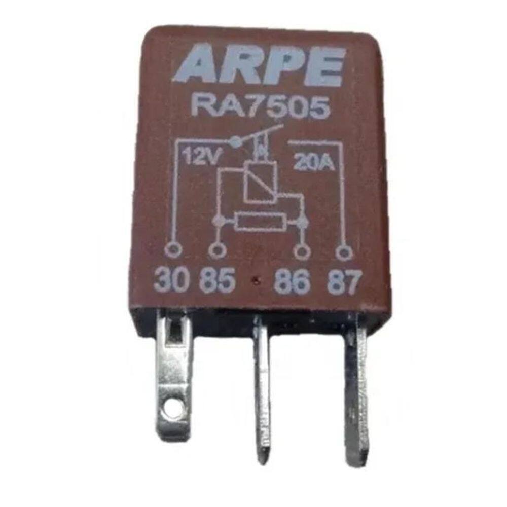Relé Auxiliar Mini 12V 20A Uso Geral Farol Milha Linha Fiat