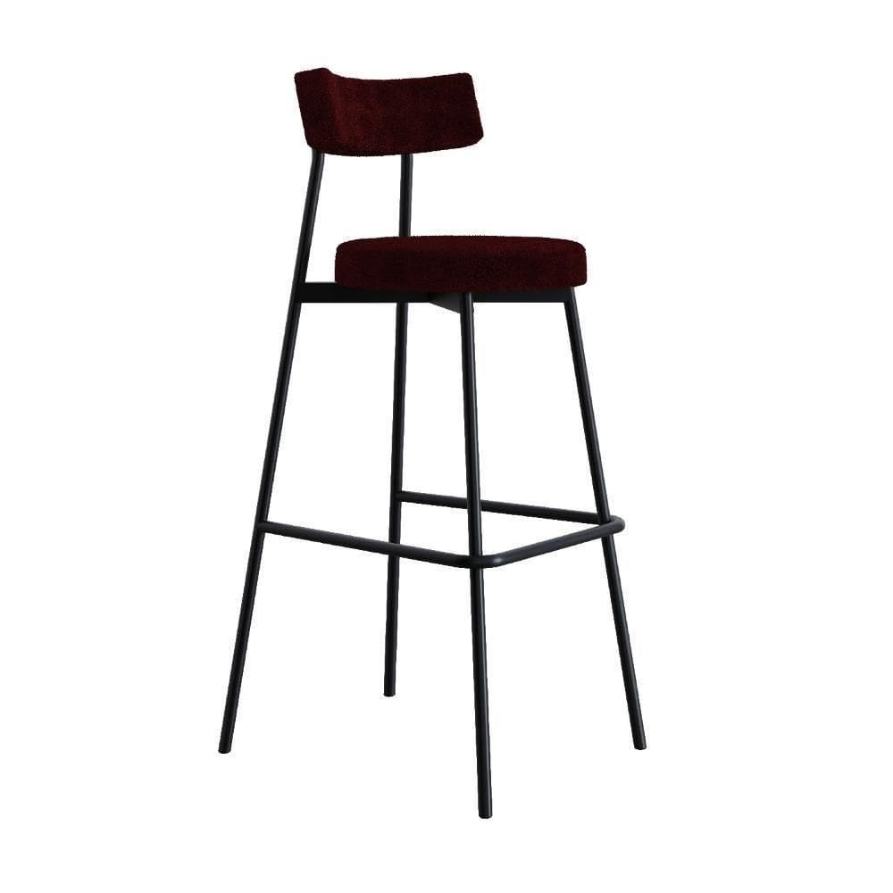 Banqueta Alta Stout Ae: 100 / Aa: 75cm Bqst7510 Boucle Bordô Boucle Bordô
