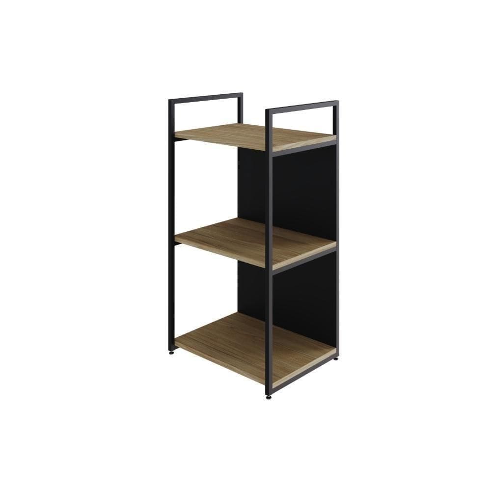 Estante C/03 Prateleiras 84x45x33cm C/fundo Yon Vermont Oak/ Vermont Oak/