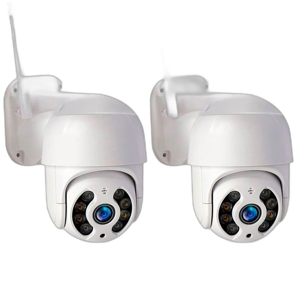 Kit 2 Câmeras Externa Ip À Prova D`Água Infravermelho