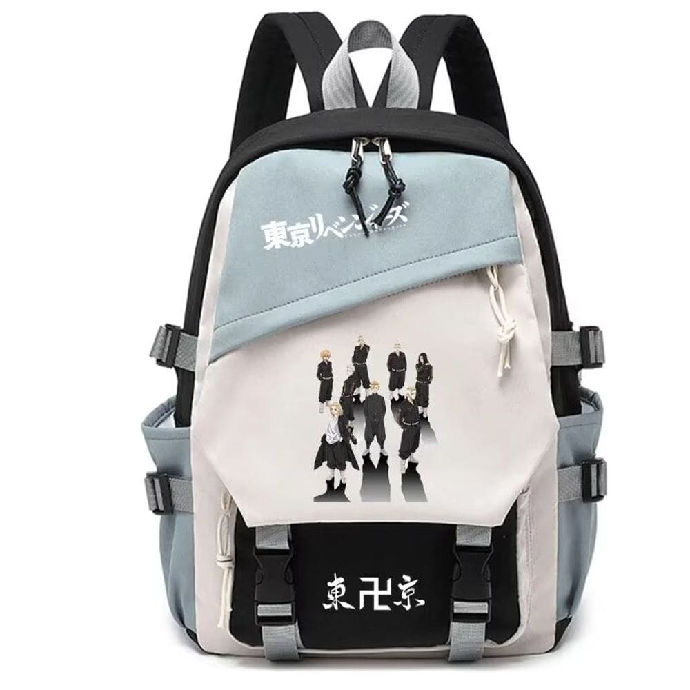 Mochila Tokyo Revengers Causal Style com impressão digital em couro PU
