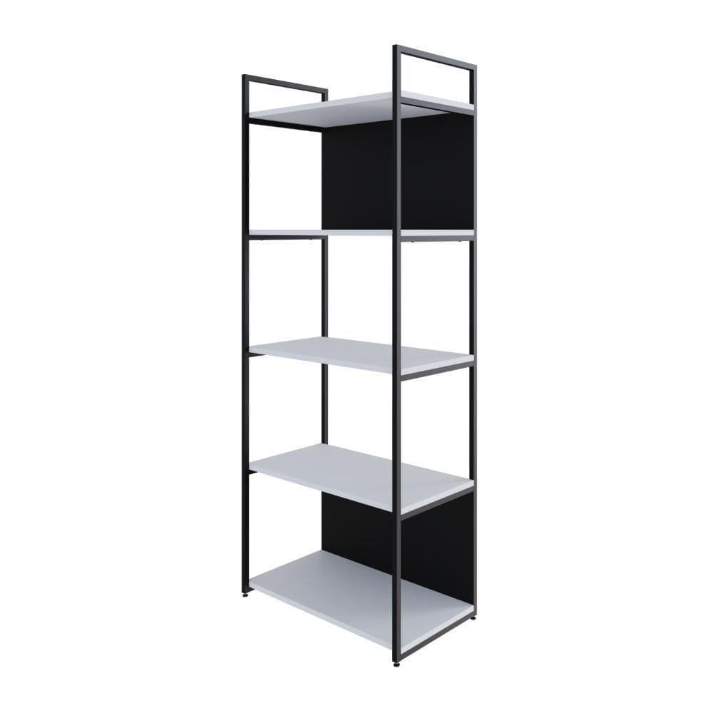 Estante C/05 Prateleiras 152x60x33cm C/fundo Yon Branco Tx/ Branco Tx/