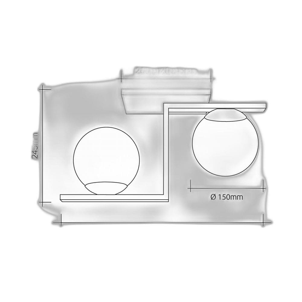 Lustre Plafon Havana 2 Startec Cobre 46Cm - Alumínio E Vidro