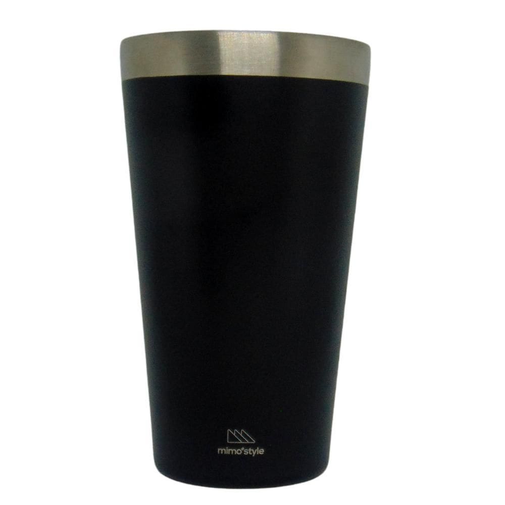 Copo Térmico Cerveja Inox Parede Dupla Preto A Vácuo 470Ml