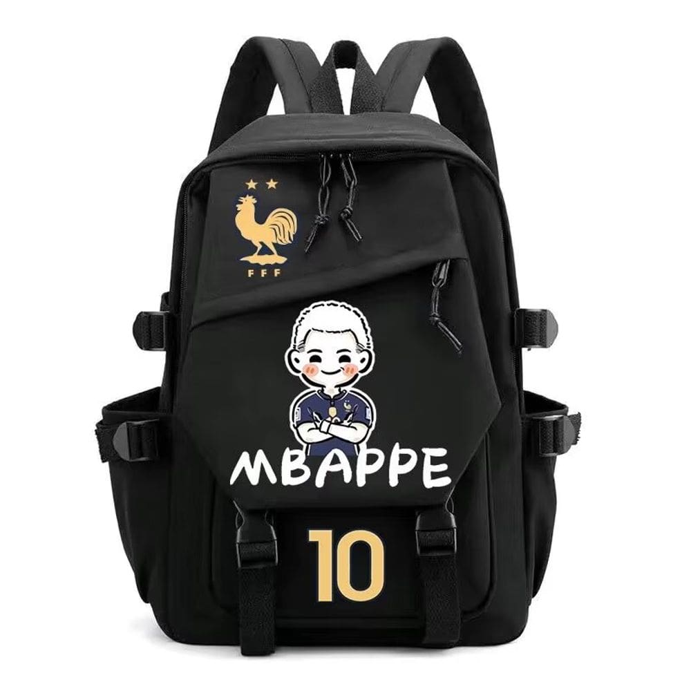 Mochila Sanmu France Mbappe Fashion Digital Print PU em couro PU