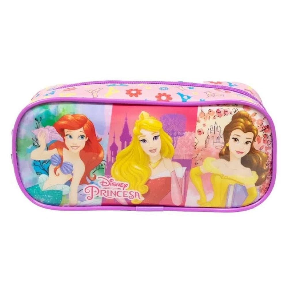 Estojo Escolar Simples Disney Princesas