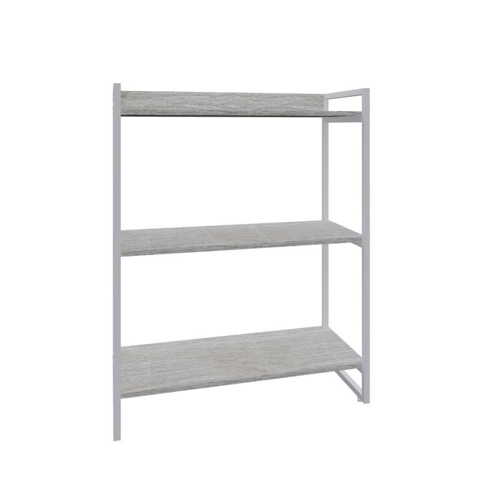 Estante Kuadra 80x40x104cm C/03 Prateleiras Snow / Snow /