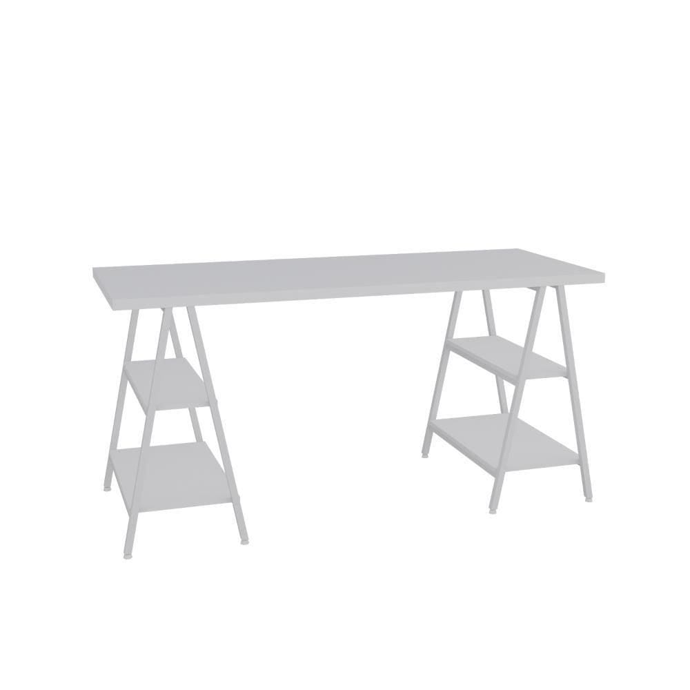 Mesa Kuadra Cavalete 150x60x75cm Branco Chess - Branco Chess -