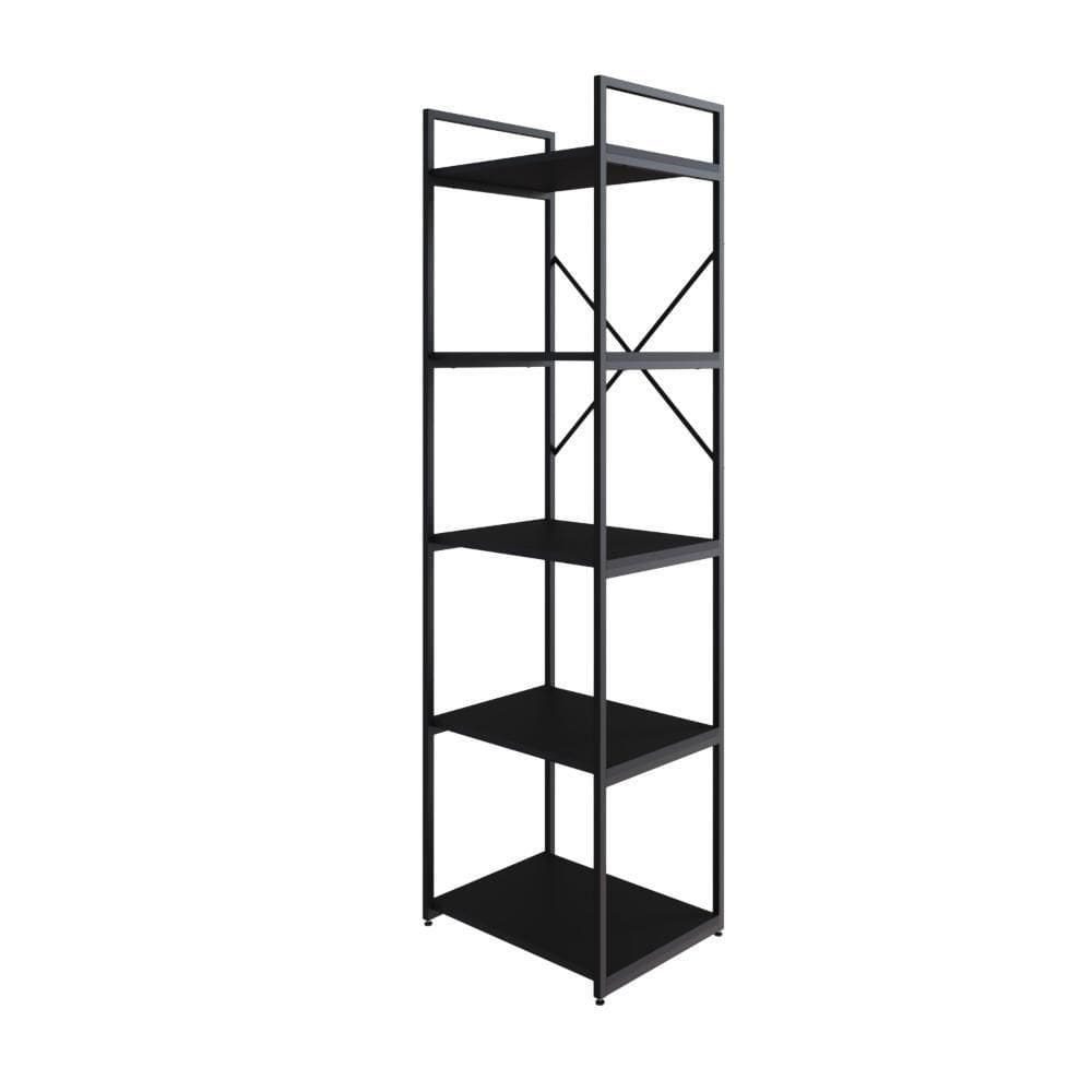 Estante C/05 Prateleiras 152x45x33cm Yon Preto Tx/ Preto Tx/