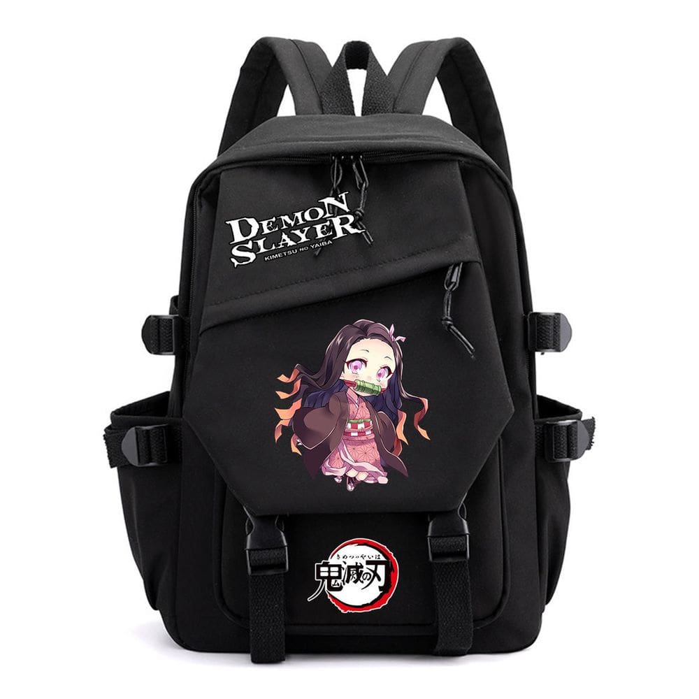 Mochila Sanmu Demon Slayer Kamado com impressão digital em couro PU