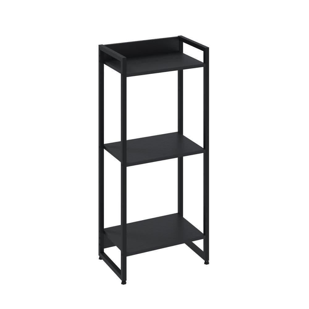 Estante Dynamica 45x30x104cm C/03 Prateleiras Preto ônix / Preto ônix /