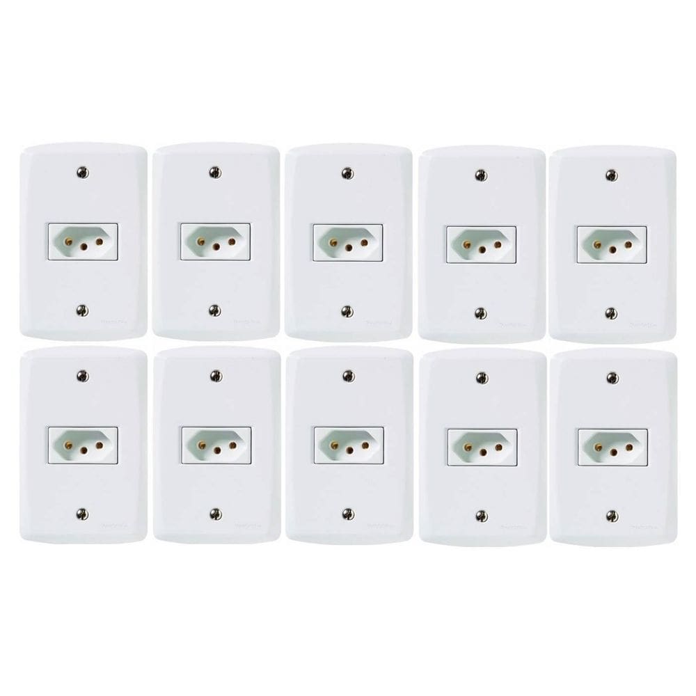 Kit 10 Tomadas Lux² 4X2 Nbr 14136 10A 250V Tramontina
