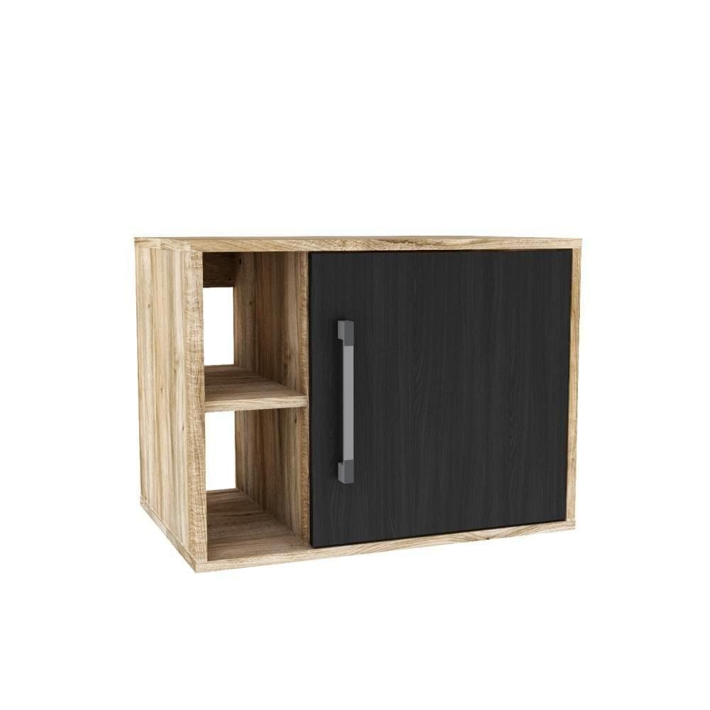 Gabinete Soft 600 Perffect Acetinado Carvalho C-preto ônix