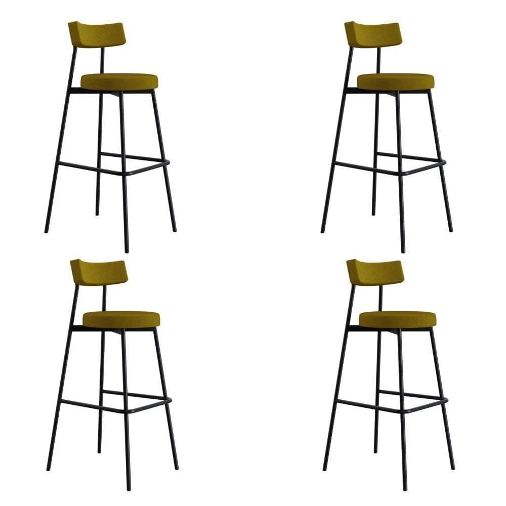 Banqueta Alta Stout Ae: 100 / Aa: 75cm C/04 Un. Mostarda City Mostarda City