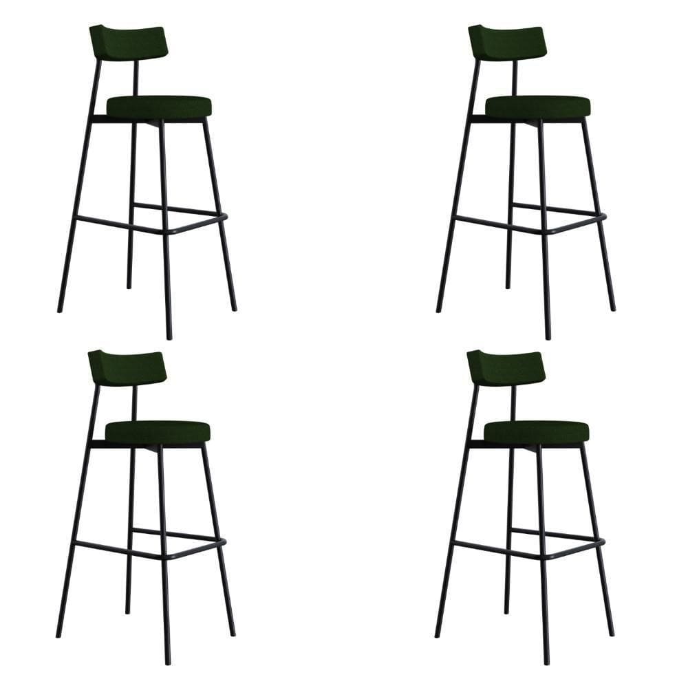 Banqueta Alta Stout Ae: 100 / Aa: 75cm C/04 Un. Verde Musgo City Verde Musgo City
