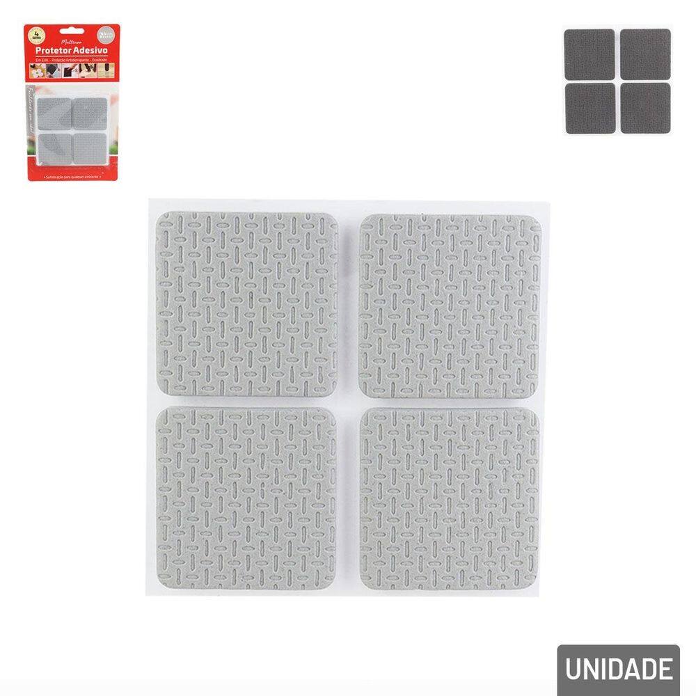 Protetor Anti Impacto 4x4cm 4 Pçs Quadrado - Tudo em Caixa