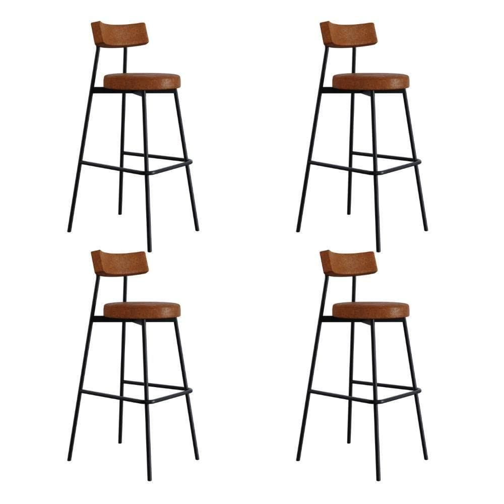 Banqueta Alta Stout Ae: 100 / Aa: 75cm C/04 Un. Courino Caramelo Courino Caramelo