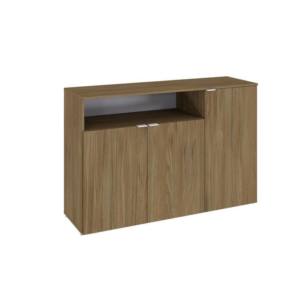 Armário Aparador Com 03 Portas E Nicho 89,5x135x42cm Wlap135 Vermont Oak - Branco