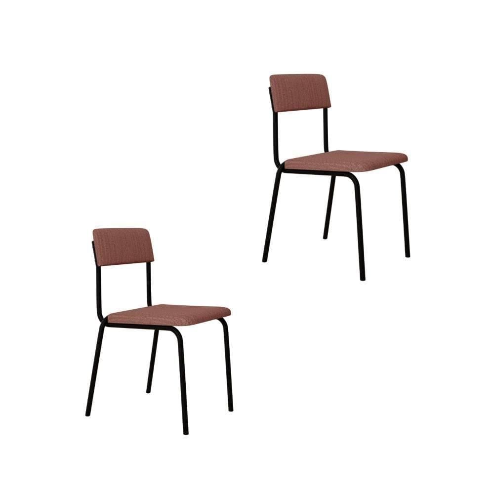Cadeira Fit Fixa C/4 Pes 475 X 505 X 810 Mm C/2 Un. Linked Rosa Linked Rosa