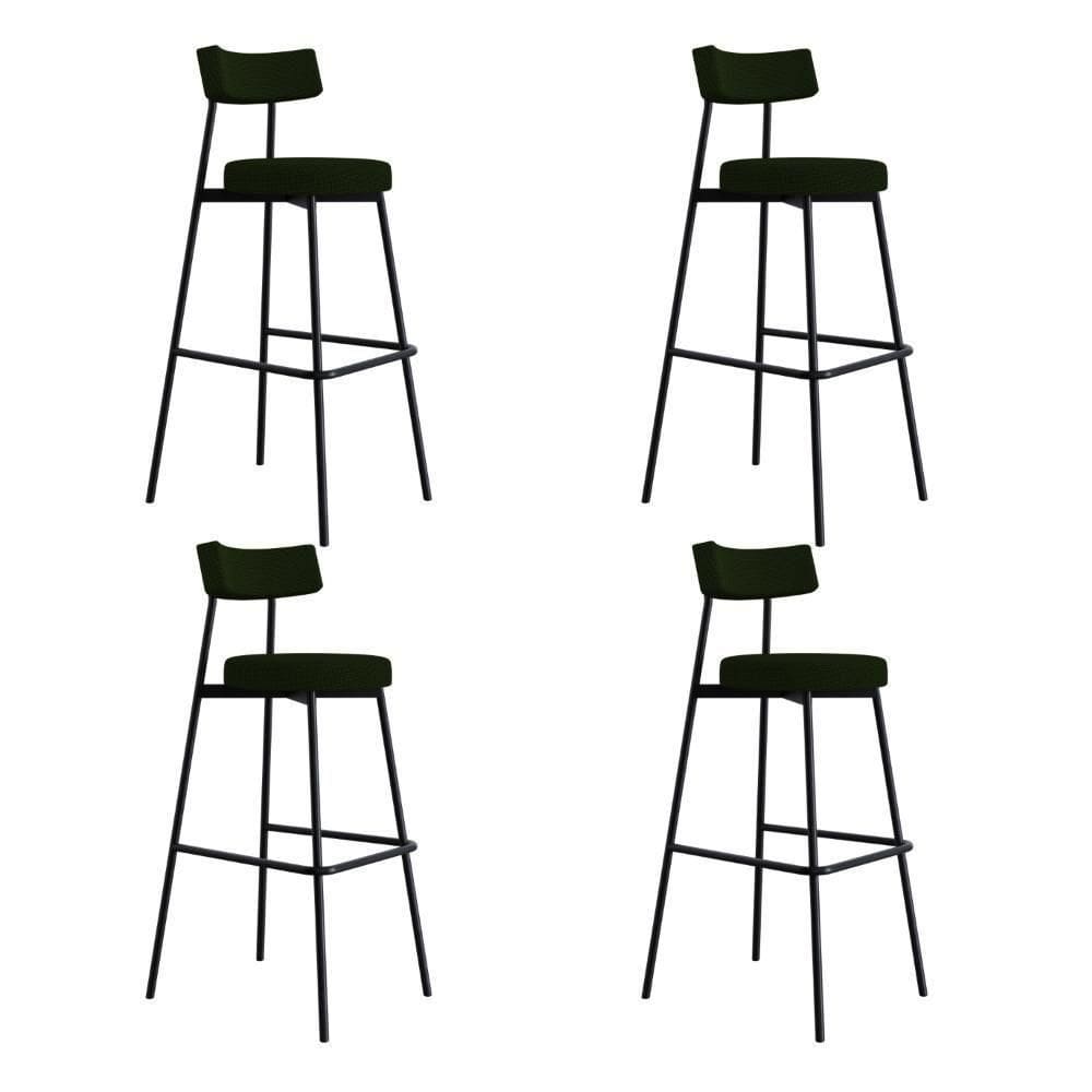Banqueta Alta Stout Ae: 100 / Aa: 75cm C/04 Un. Etnico Verde Selva Etnico Verde Selva