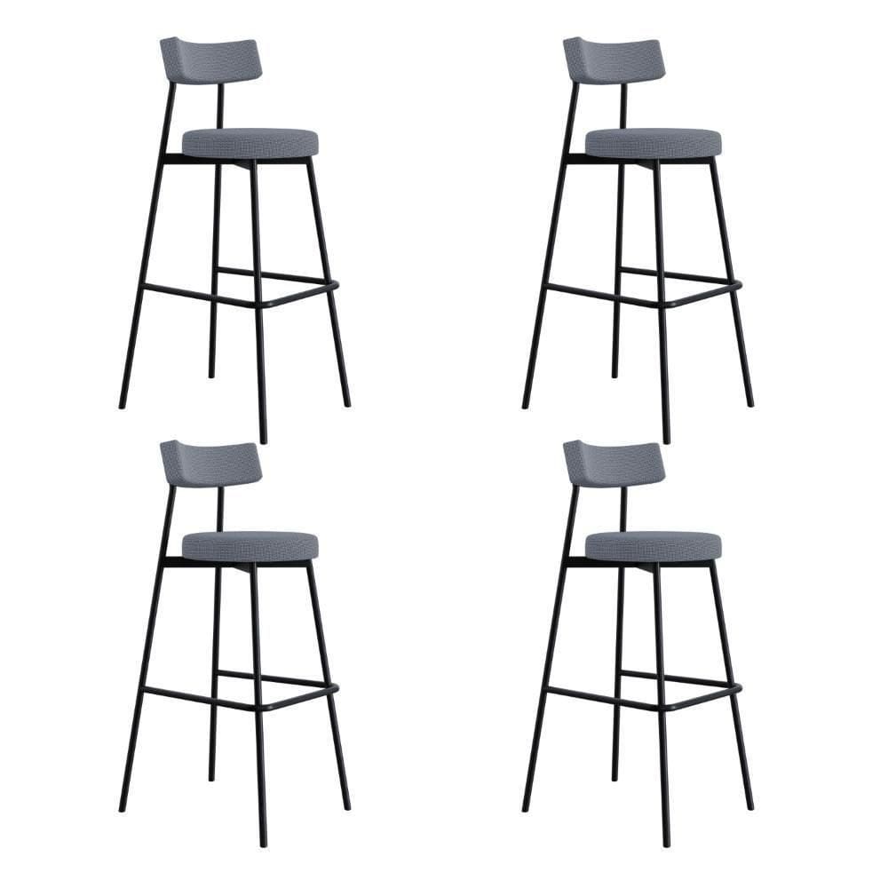Banqueta Alta Stout Ae: 100 / Aa: 75cm C/04 Un. Etnico Prata Etnico Prata