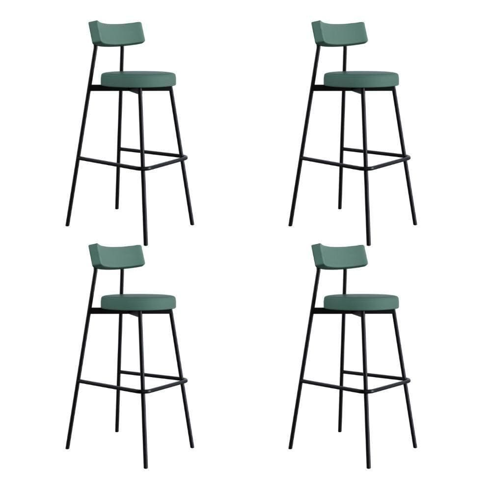 Banqueta Alta Stout Ae: 100 / Aa: 75cm C/04 Un. Courino Urano Verde Sálvia Verde Sálvia