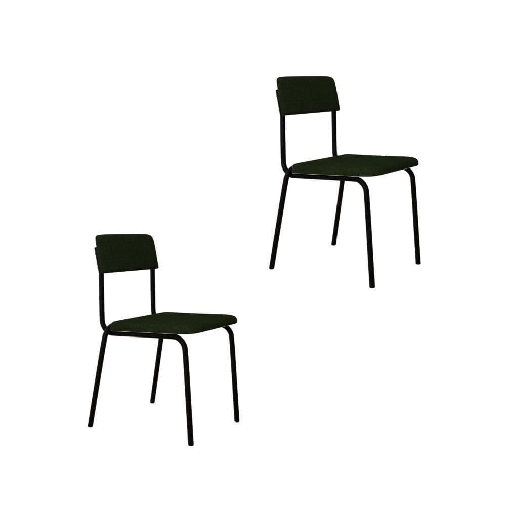 Cadeira Fit Fixa C/4 Pes 475 X 505 X 810 Mm C/2 Un. Klee Verde Musgo Klee Verde Musgo