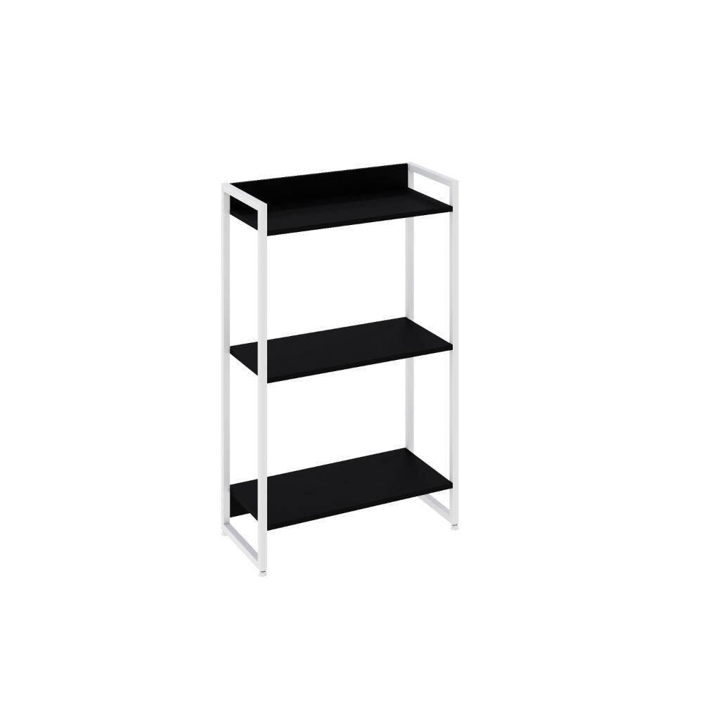Estante Dynamica 60x30x104cm C/03 Prateleiras Preto ônix / Preto ônix /