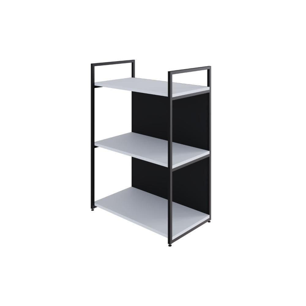 Estante C/03 Prateleiras 84x60x33cm C/fundo Yon Branco Tx/ Branco Tx/