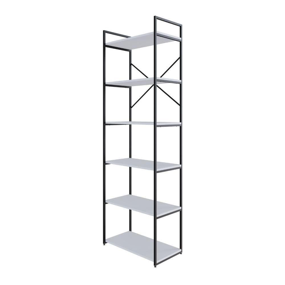 Estante Alta C/06 Prateleiras 185x60x33cm Yon Branco Tx/ Branco Tx/