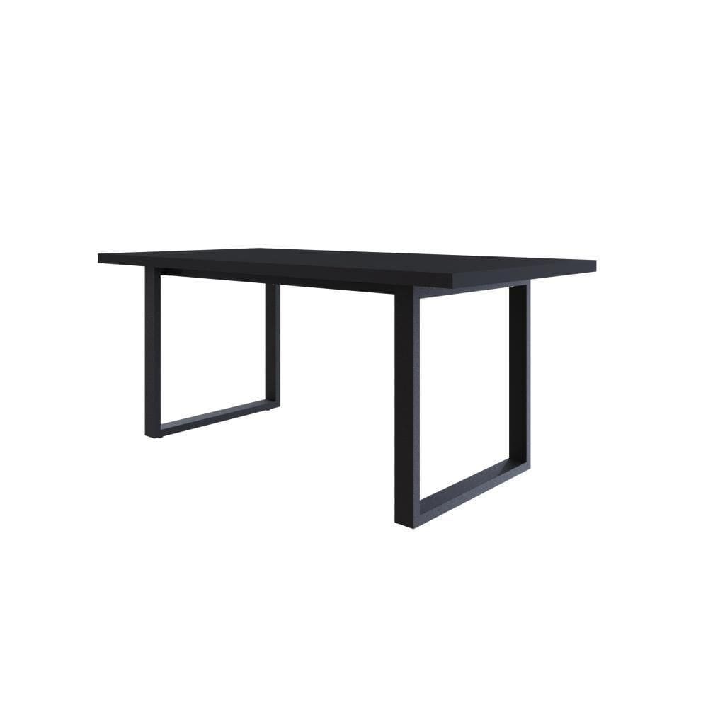 Mesa De Jantar Queens R 180x90x77cm Qemj9180r Preto Tx - Preto Tx/
