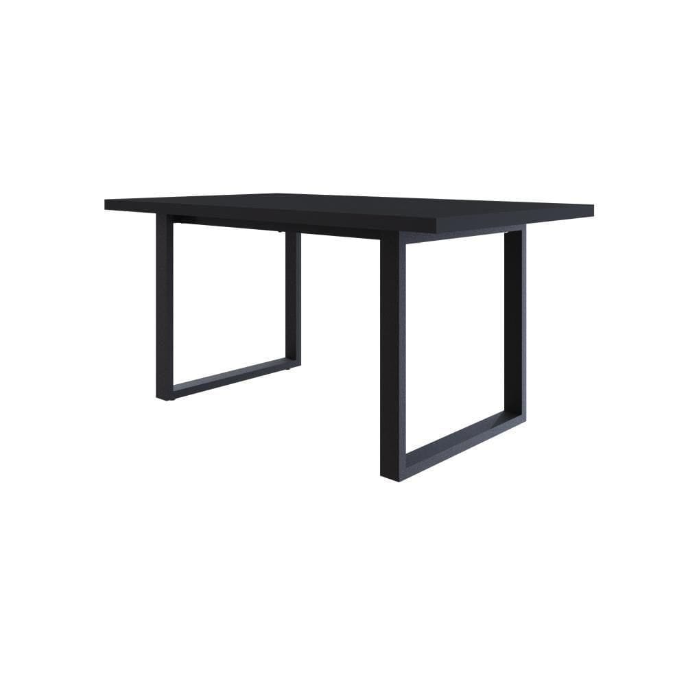 Mesa De Jantar Queens R 160x90x77cm Qemj9160r Preto Tx - Preto Tx/