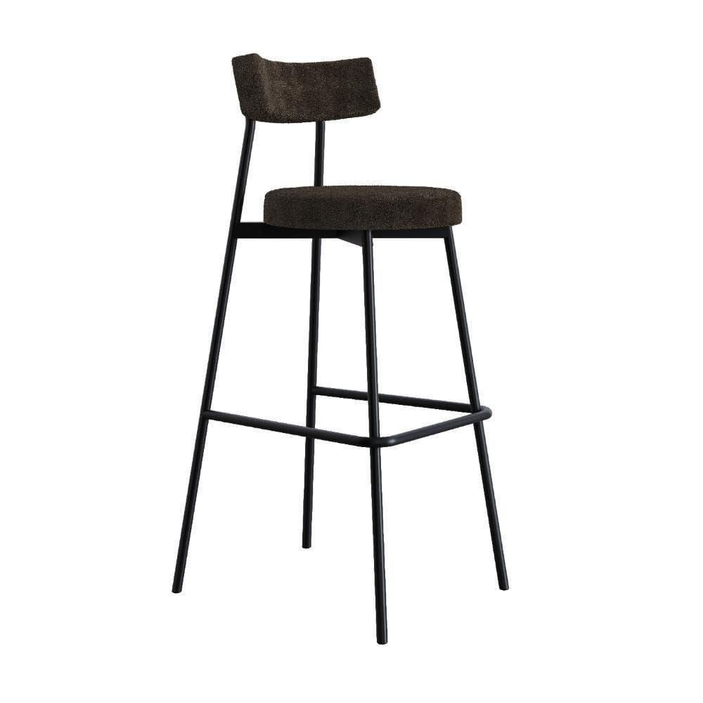 Banqueta Alta Stout Ae: 100 / Aa: 75cm Bqst7510 Boucle Marrom Castor Boucle Marrom Castor